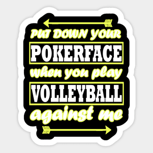 Volleyball Sports Excavators British Team Saying Sticker